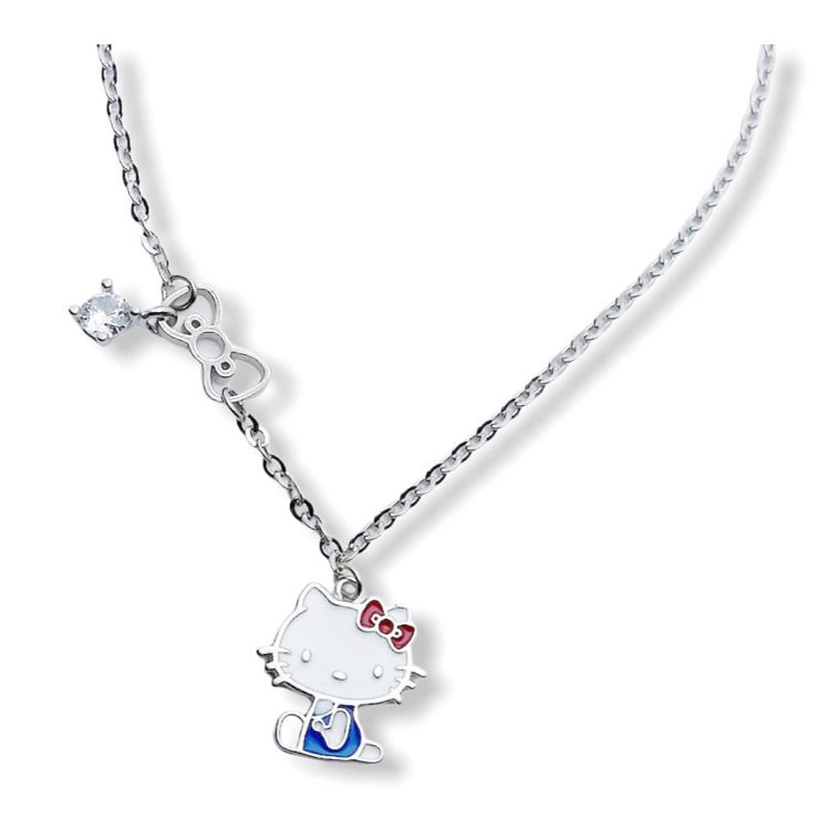 Picture of [925 Sterling Silver] Dessert Collections ~ Hello Kitty Bow Cupcake Necklace