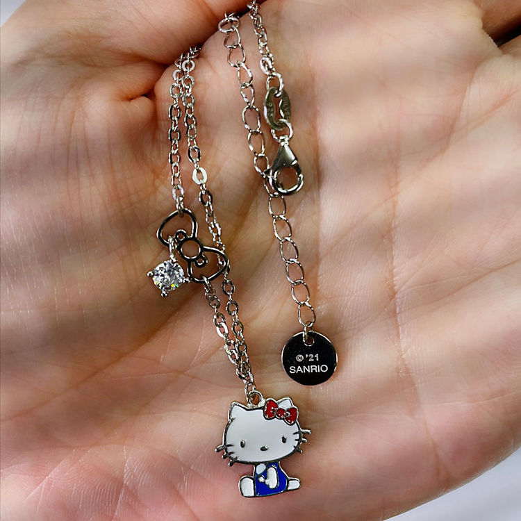 Picture of [925 Sterling Silver] Dessert Collections ~ Hello Kitty Bow Cupcake Necklace