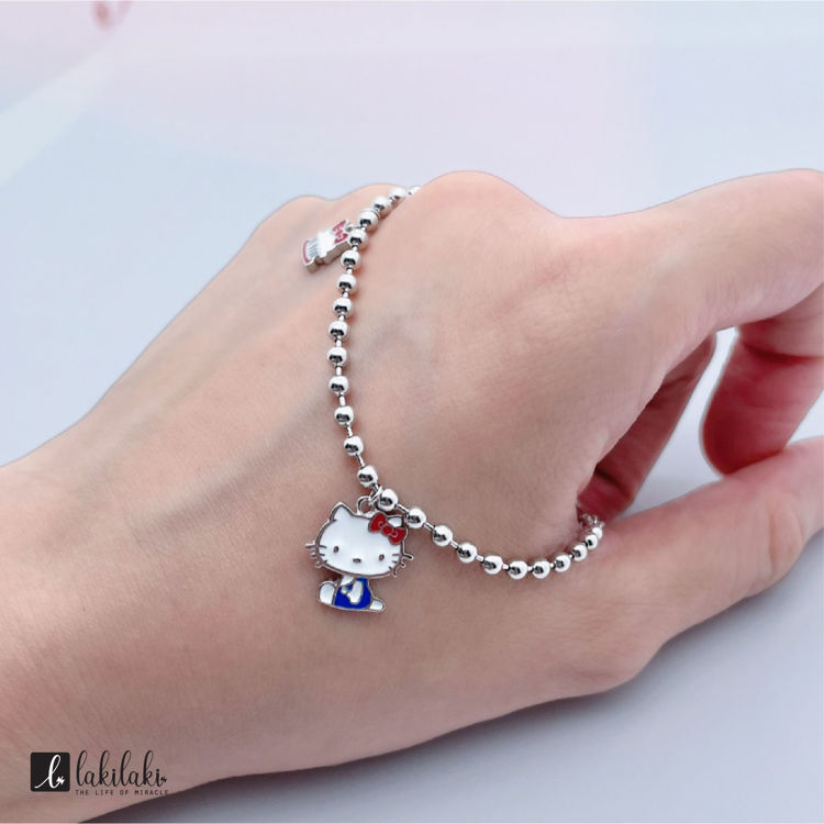 Picture of [925 Sterling Silver] Dessert Collections ~ Hello Kitty Bow Cupcake Bracelet