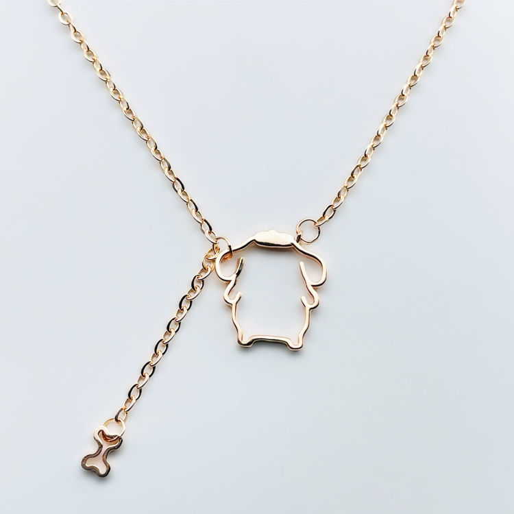 Picture of [925 Sterling Silver] Pompompurin x Bone Charm Necklace